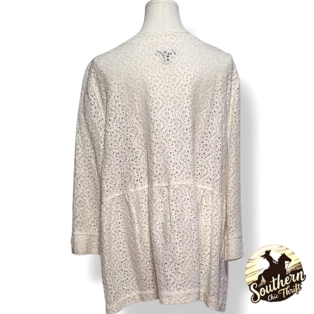 WESTBOUND - 3X Off White Lace Blouse - Picture 3 of 4